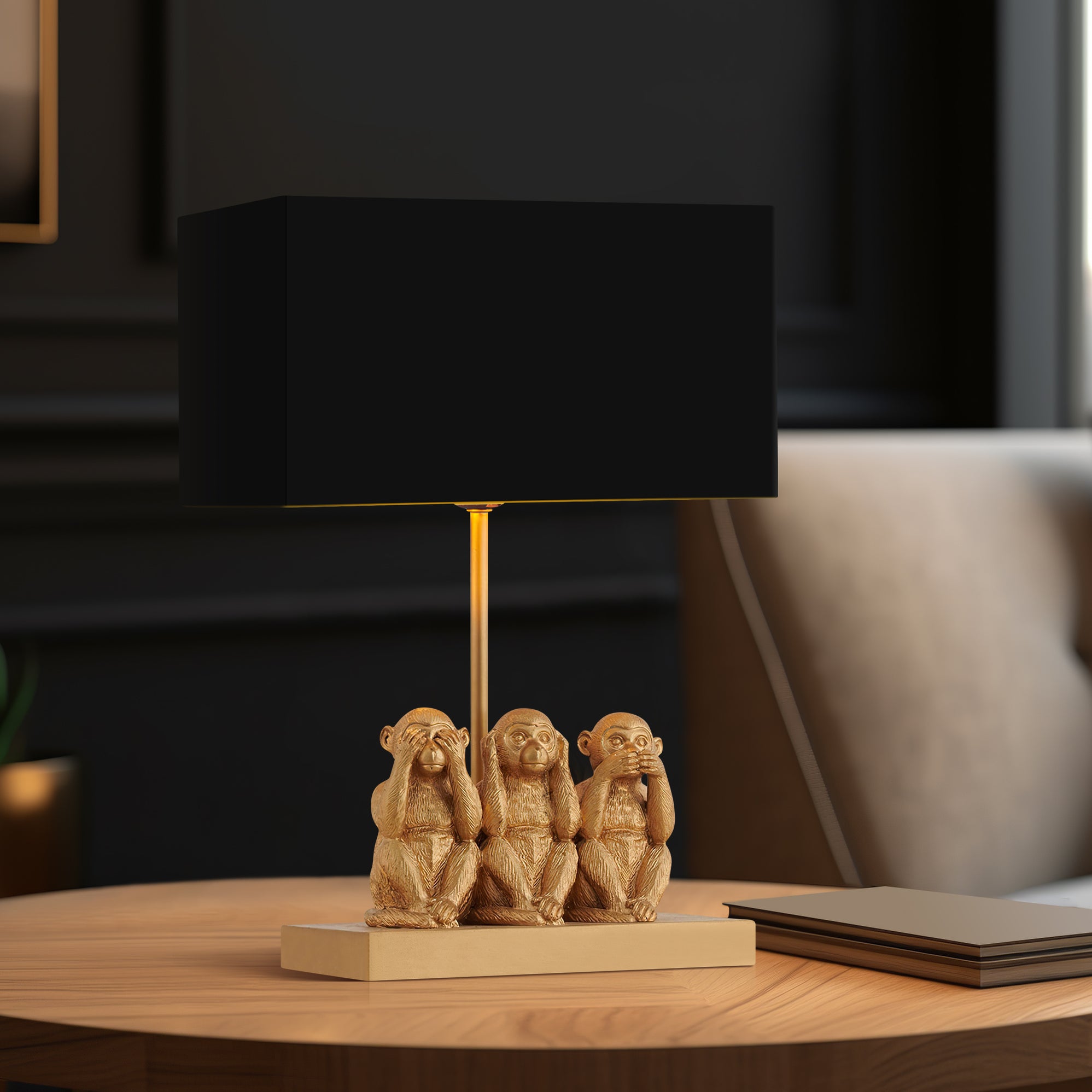 Three Monkey Table Three Wise Monkeys Table Lamp – Lexi Lighting