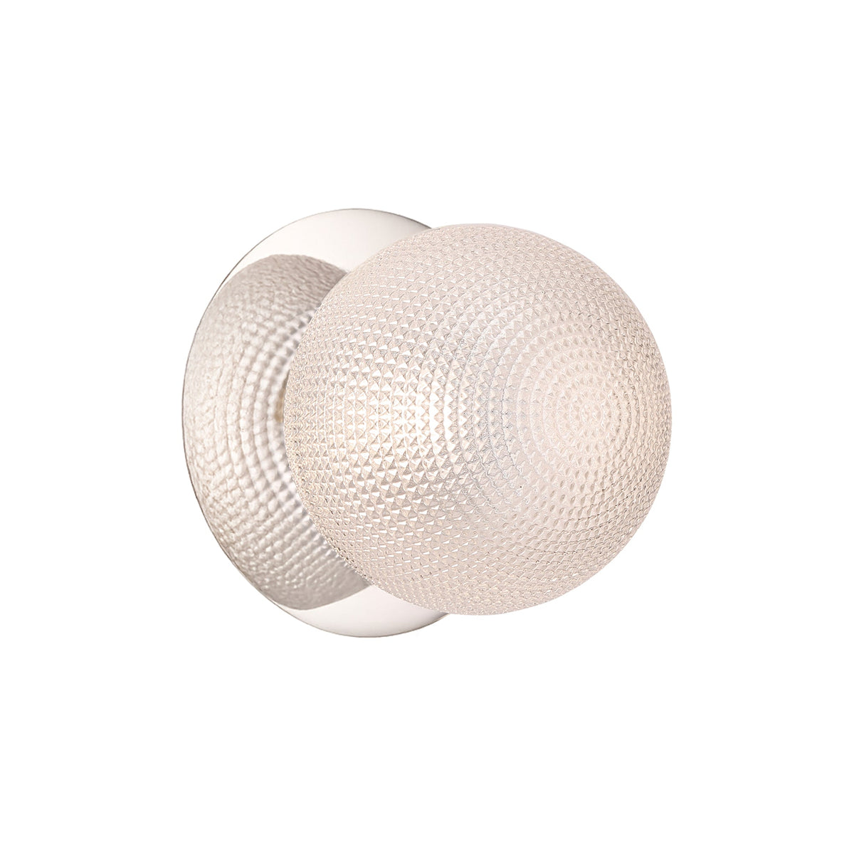 Odessa Diamond Cut Glass LED Wall Light with Chrome Base - Warm White ...