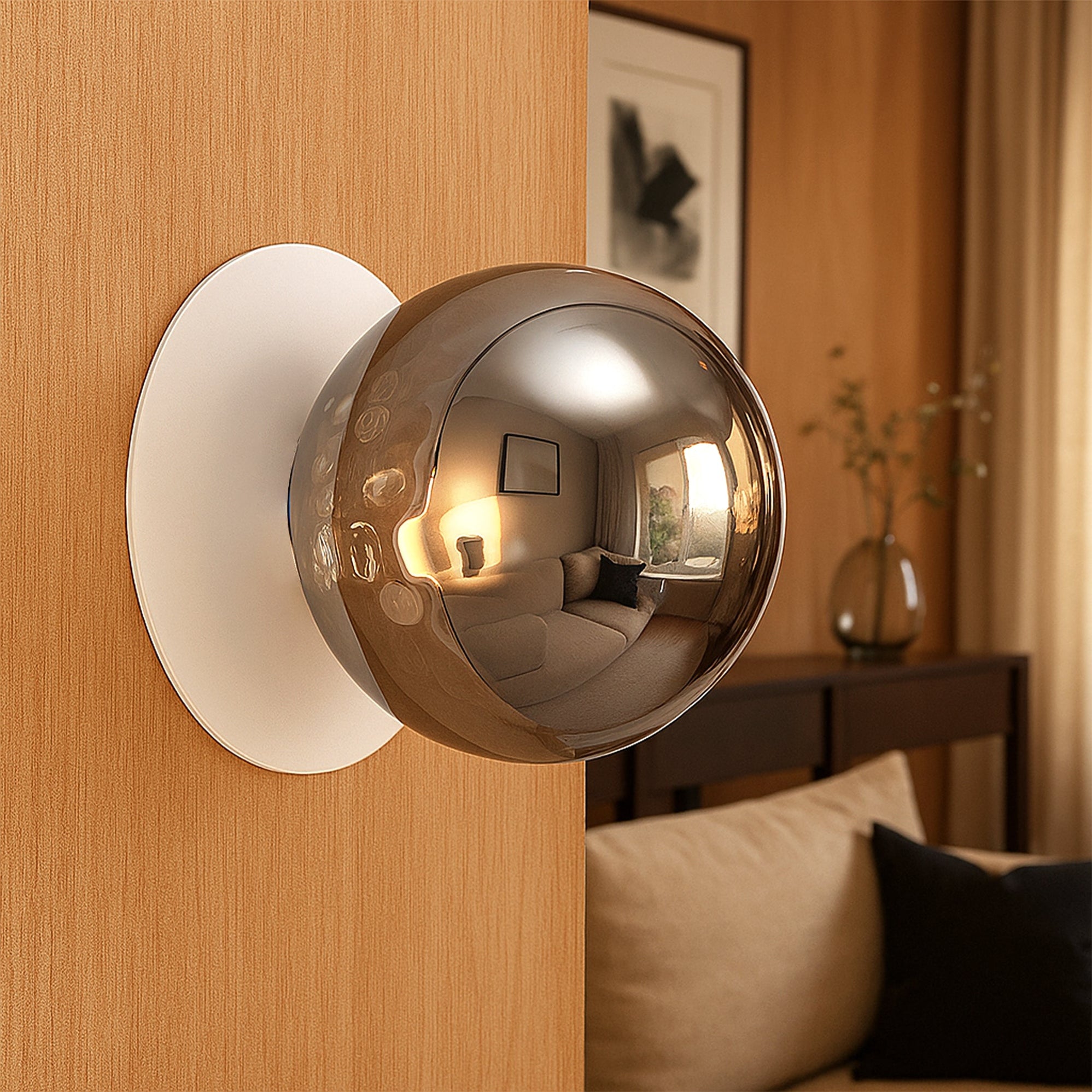 Odessa Molten Ripple Glass LED Wall Light with White Base - Warm White ...