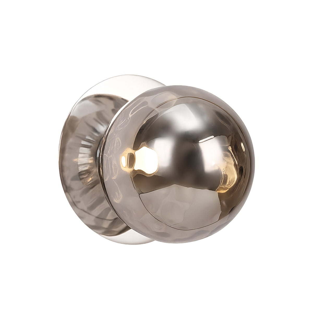 Odessa Molten Ripple Glass LED Wall Light with Chrome Base - Warm Whit ...